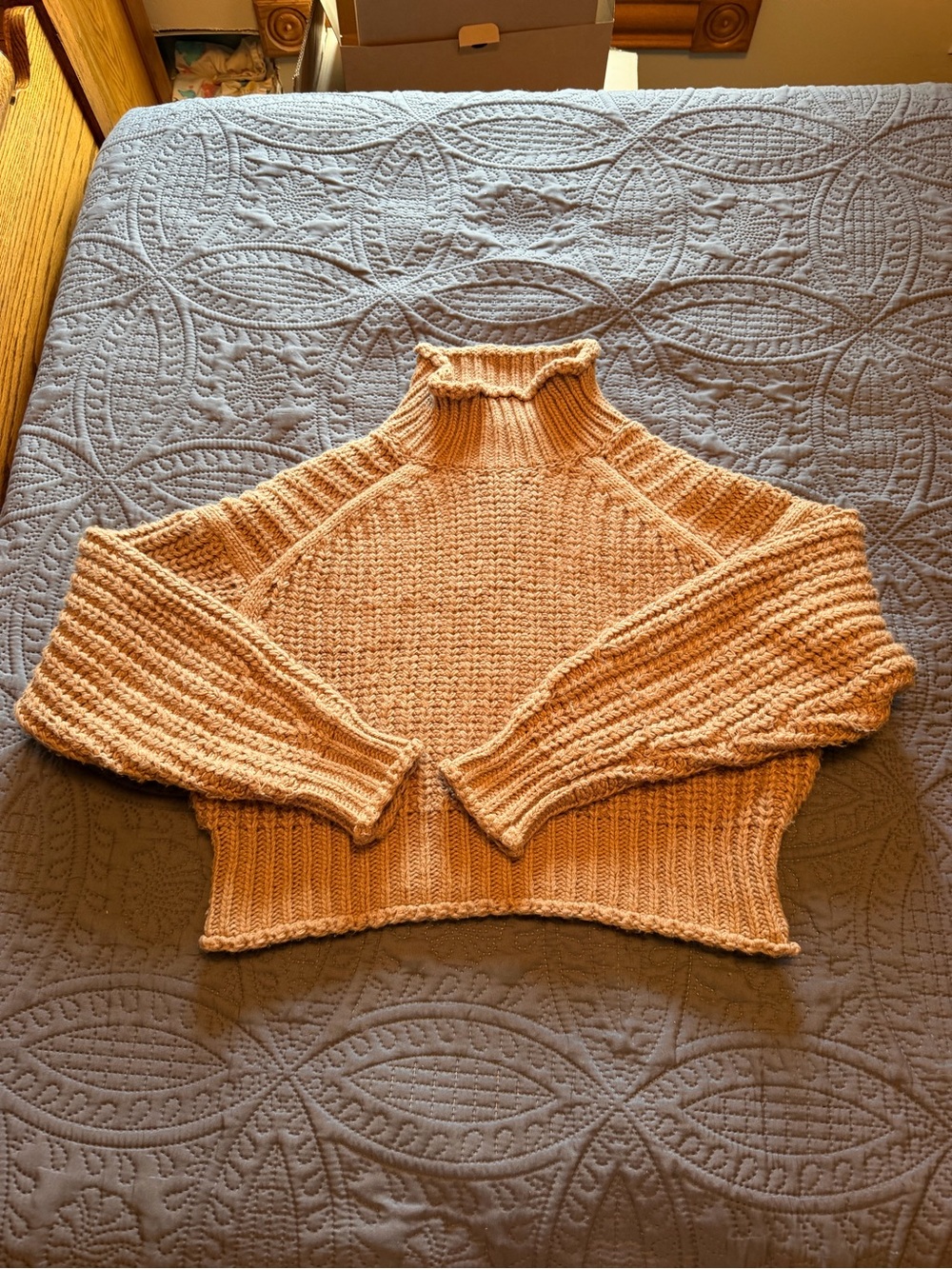 Cozy Women's Mock Neck Sweater - Tan/Brown